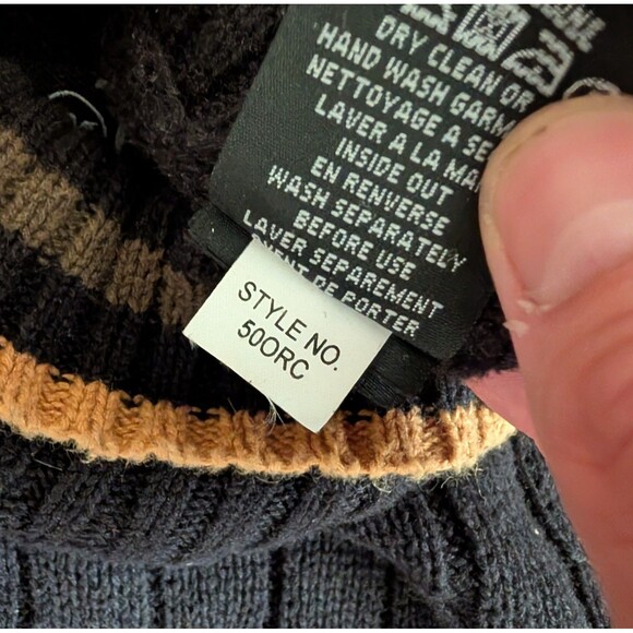 Pelle Pelle Sweater Mens Large Turtleneck Ramie Vintage Y2K Marc Buchanan - Picture 8 of 12